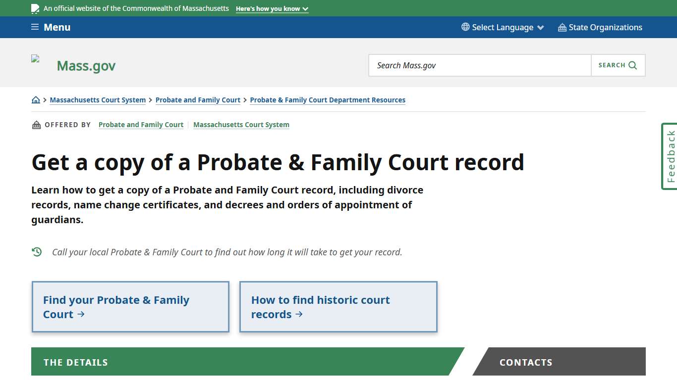 Get a copy of a Probate & Family Court record Mass.gov